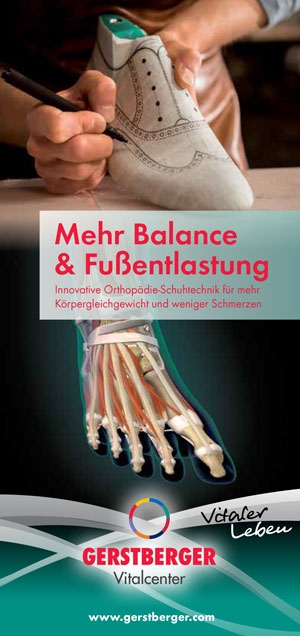 Bild eines Flyers über unsere Orthopädie-Schuhtechnik